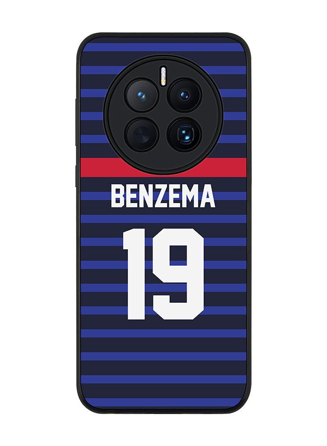 Stylizedd Rugged Black edge case for Huawei Mate 50 Slim fit Soft Case Flexible Rubber Edges Anti Drop TPU Gel Thin Cover - Football Team - France Player Name - Benzema - Image 1