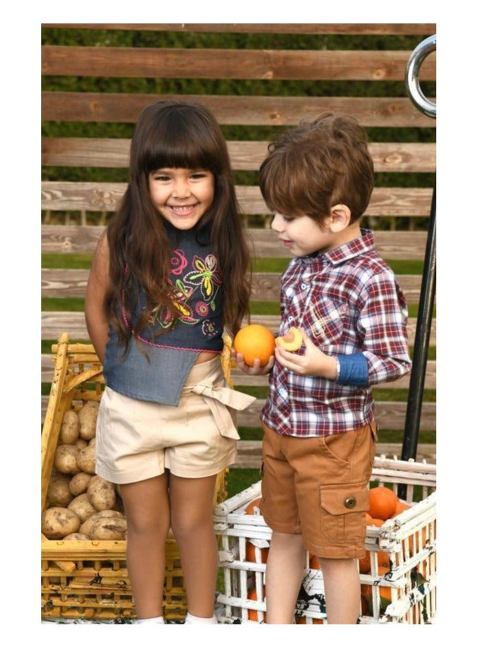 Jodi Mini Blouse with Overlap Color Block - Image 1