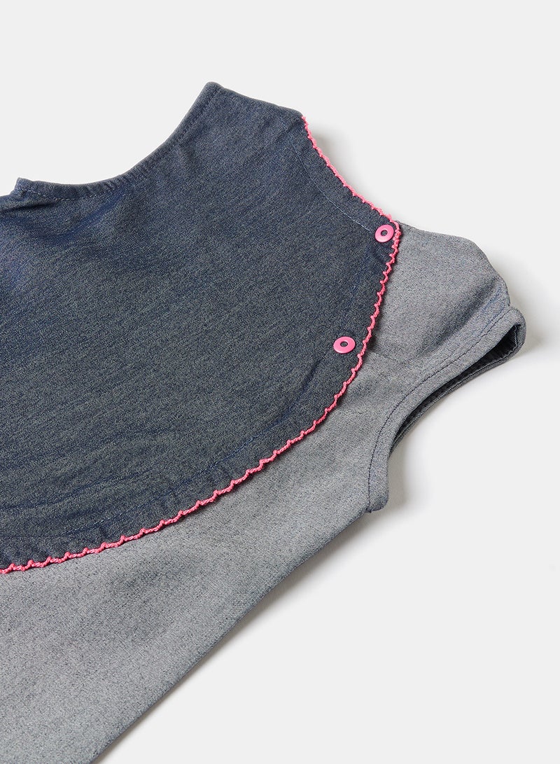 Jodi Mini Blouse with Overlap Color Block - Image 5