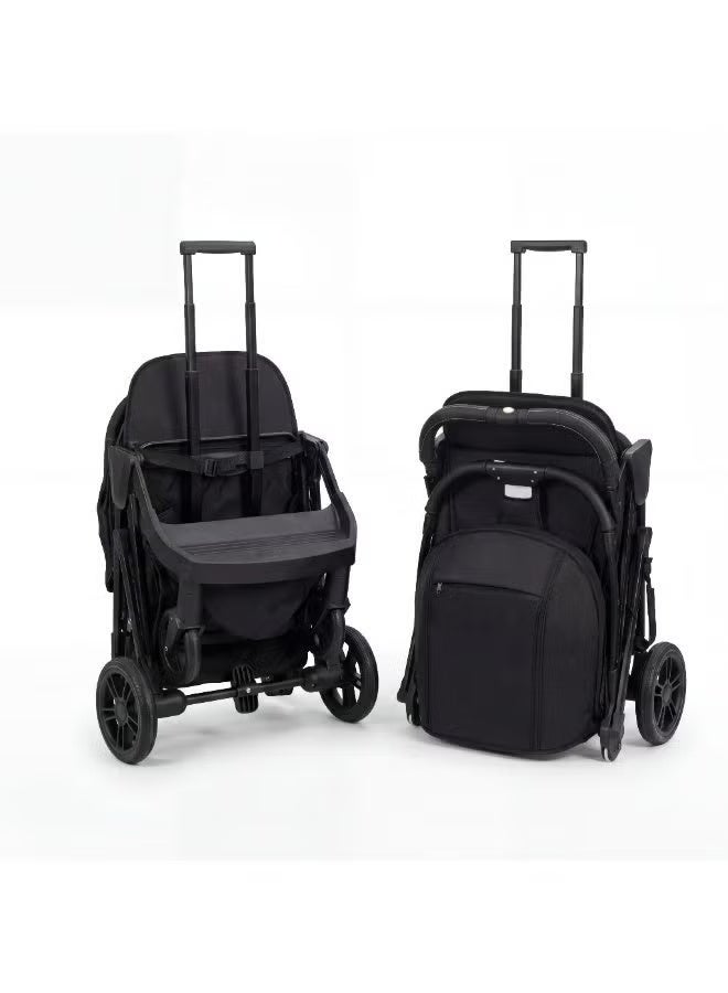 Premium Lightweight Aluminum Baby Stroller with Adjustable Backrest, Extendable Sun Canopy, and Compact Folding Trolley Travel System - Image 5