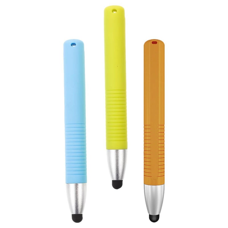 Blue Tablet Stylus Pen 3 Pack Soft Tip High Sensitivity for Drawing Writing Note Taking - Image 1