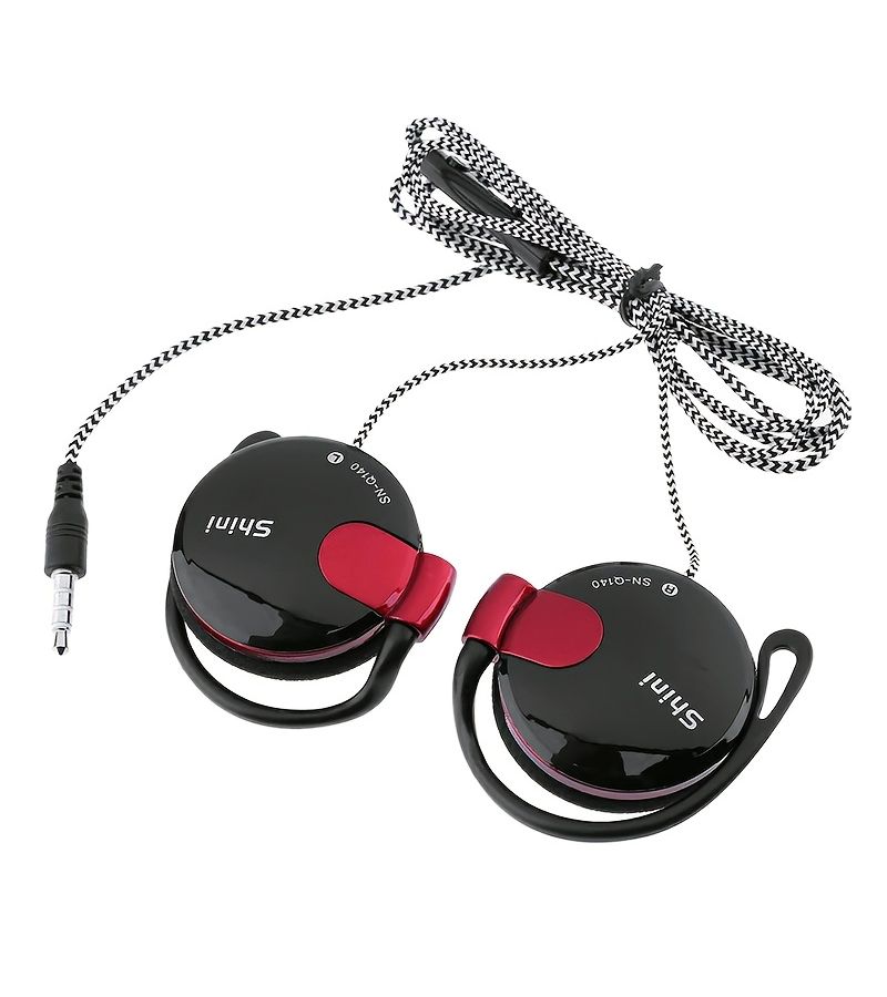 Wired Earpiece 3.5mm Sport Headset Earphone With Ear Hook White - Image 4