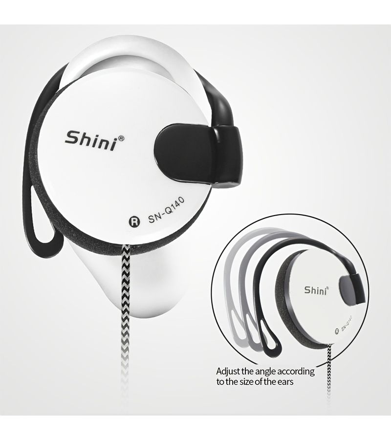 Wired Earpiece 3.5mm Sport Headset Earphone With Ear Hook White - Image 5