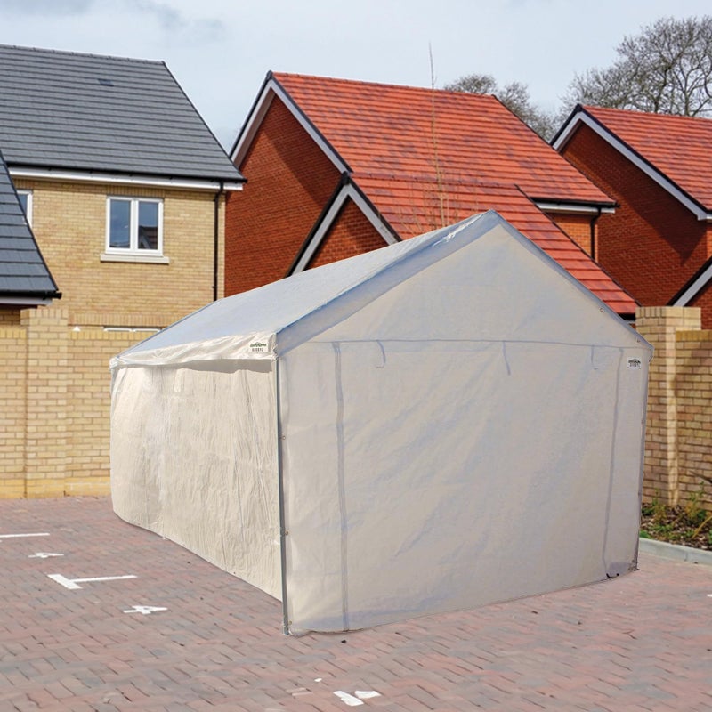 Caravan Canopy Tent Sidewalls for Domain Carport with Straps, Ideal for Garage Storage, Inflatable Garage Covering, White (Sidewalls Only) - Image 5