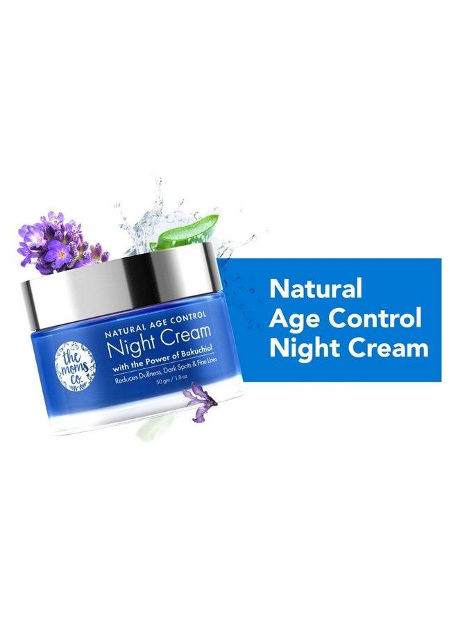 The Moms Co - . Natural Age Control Night Cream For Women; With Bakuchiol (Natural Retinol) & Niacinamide; Reduces Fine Lines & Wrinkles; Night Cream For Women Antiageing 50G - Image 1
