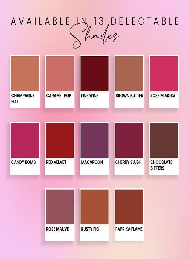 كالرسينس أحمر شفاه سائل مطفي مقاوم للانتقال من كولوريسنس روزيت | أحمر شفاه جريء | أحمر شفاه سائل مقاوم للماء ويدوم طويلاً | يدوم حتى 12 ساعة | غني بزيت الورد | OMK 7 ريد فيلفيت - 6 مل - Image 4