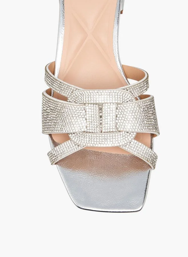 Celeste Silver Women Block Heel Sandals for Women | Best Price UAE