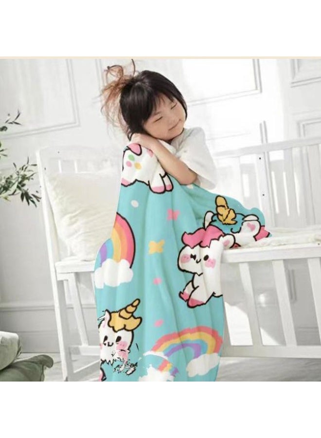 عام بطانية رقيقة من الفانيلا الكرتونية للأطفال والرضع (دافئة ومريحة، ومناسبة للنوم والألعاب) 70 سم * 100 سم - 421 - Image 2