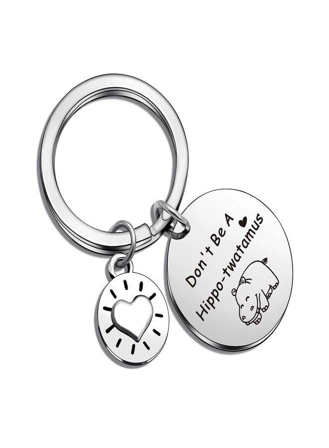 Nothers ASANHAO Hippo Lover Keychain - Hippopotamus Charm Gift for Women - Sister, Cousin, Bestie, Best Friend, Graduation Gift Hippo Jewelry Hippopotamus theme Keychain - Image 1