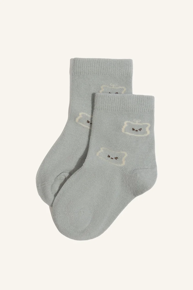 ديفاكتو Baby Boy Printed 3 piece Short Socks