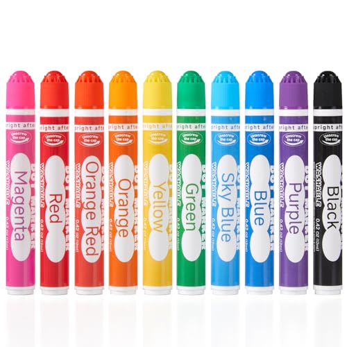 Shuttle Art Dot Markers, 10 Colors Washable Markers for Toddlers,Bingo Daubers Supplies Kids Preschool Children, Non Toxic Water-Based - Image 1