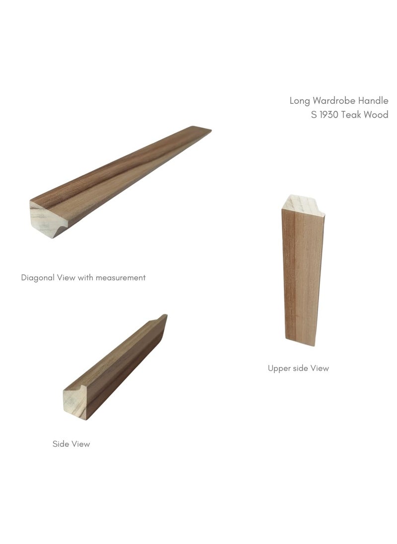 Generic Wooden Handle S1930 Teak Wood 42 inch  - Image 3