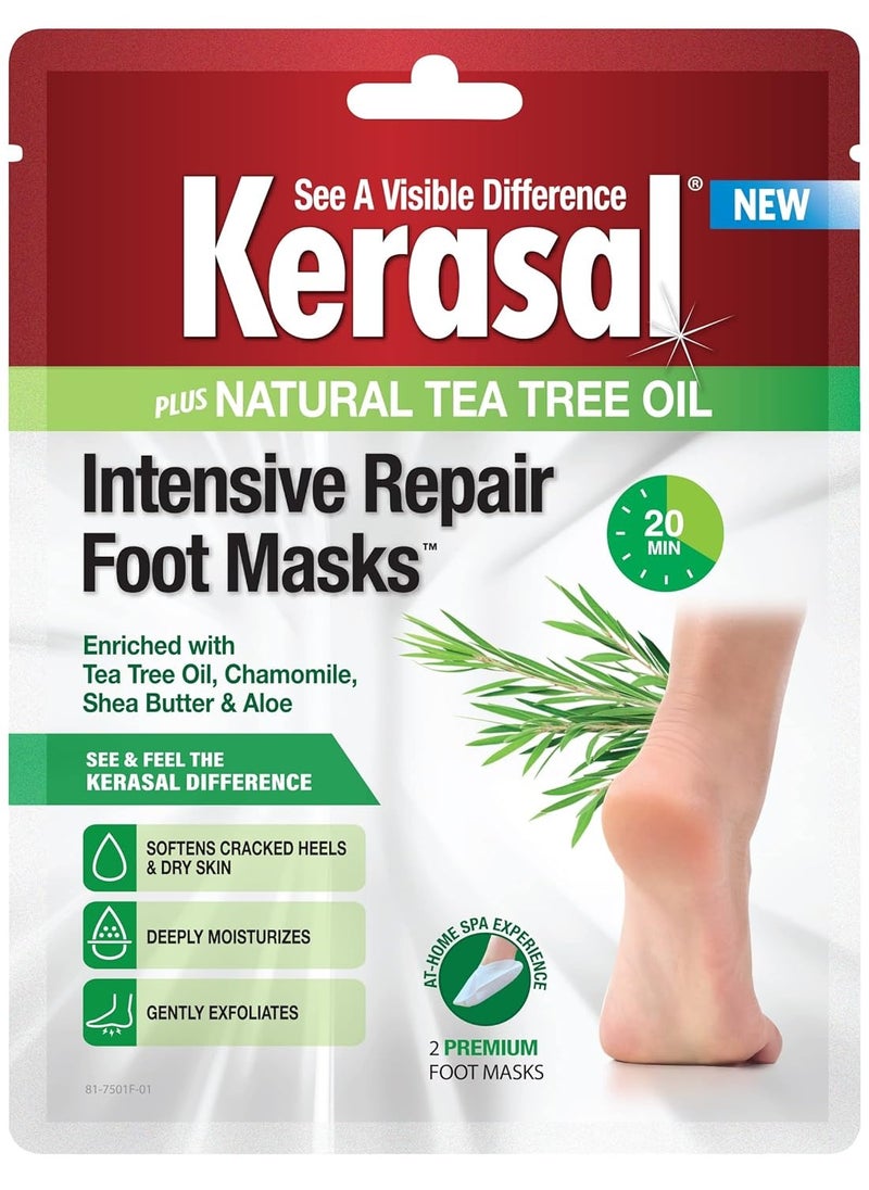 Kerasal Kerasal Intensive Repair Foot Mask Foot Mask for Cracked Heels and Dry Feet, Single ( Pair), 1 Count  - Image 1