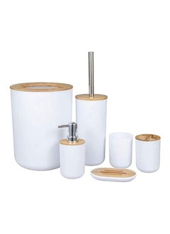 Generic 6PCS Bathroom Accessories Set - with Toothbrush Holder, Toothbrush Cup, Soap Dispenser, Soap Dish, Toilet Brush Holder, Trash Can  - Image 3