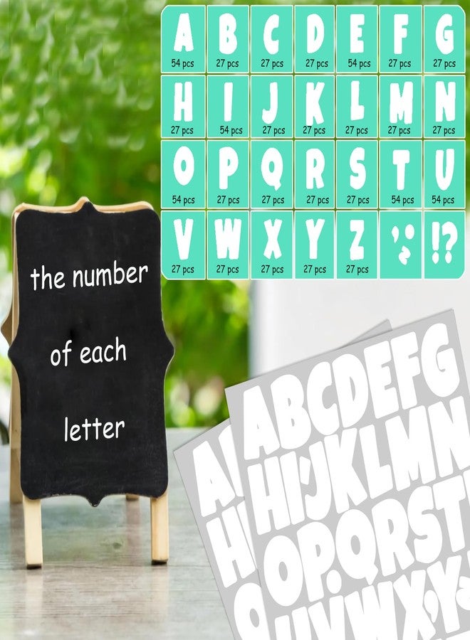 Bemeol Bulletin Board Letters 1026 Pieces 2 Inch Alphabet Letter Stickers Self Adhesive Sticker Letters for Bulletin Poster Board Classroom Mailbox Door Home Decor(White) - Image 3