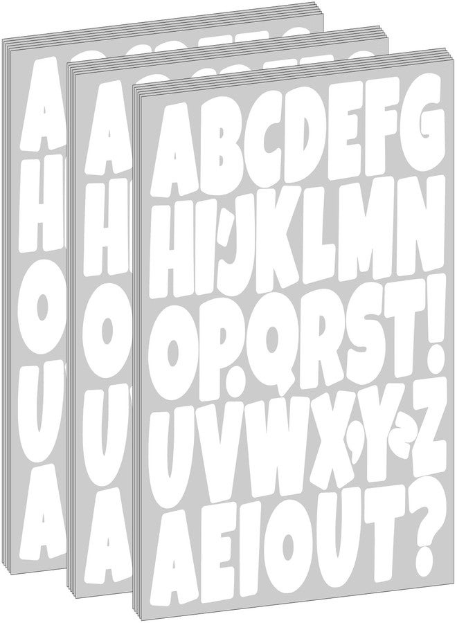 Bemeol Bulletin Board Letters 1026 Pieces 2 Inch Alphabet Letter Stickers Self Adhesive Sticker Letters for Bulletin Poster Board Classroom Mailbox Door Home Decor(White) - Image 1