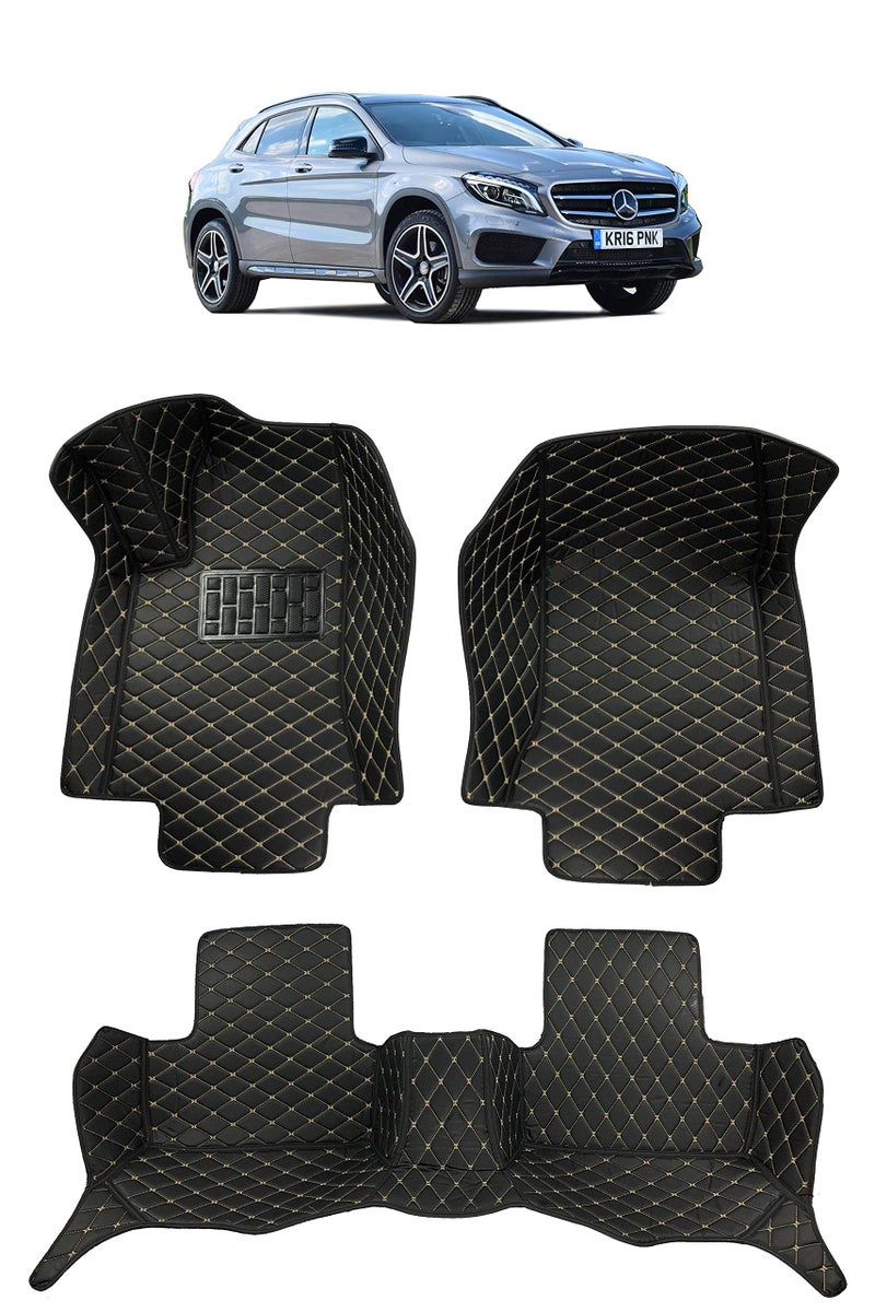 Custom Fit Made in USA All Weather Heavy Duty Full Coverage Floor Mat Floor Protection Front and Rear for 2015 2016 2017 2018 2019 2020 Mercedes Benz GLA Class GLA250 Black Single Layer
