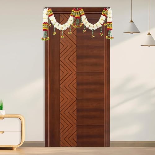 Daedal crafters Crystal Hanging Artificial Flower Toran for Main Door Entrance, Reusable Thoran for Pooja Mandir, Living Room & Home Décor, Bandarwal for Festival Decoration (42x14 inch) - Image 2