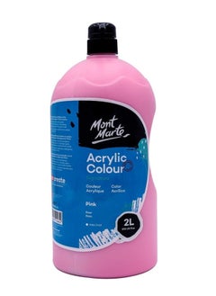 Mont Marte Signature Acrylic Colour 2 Litre Content With Pump Pink  - Image 1