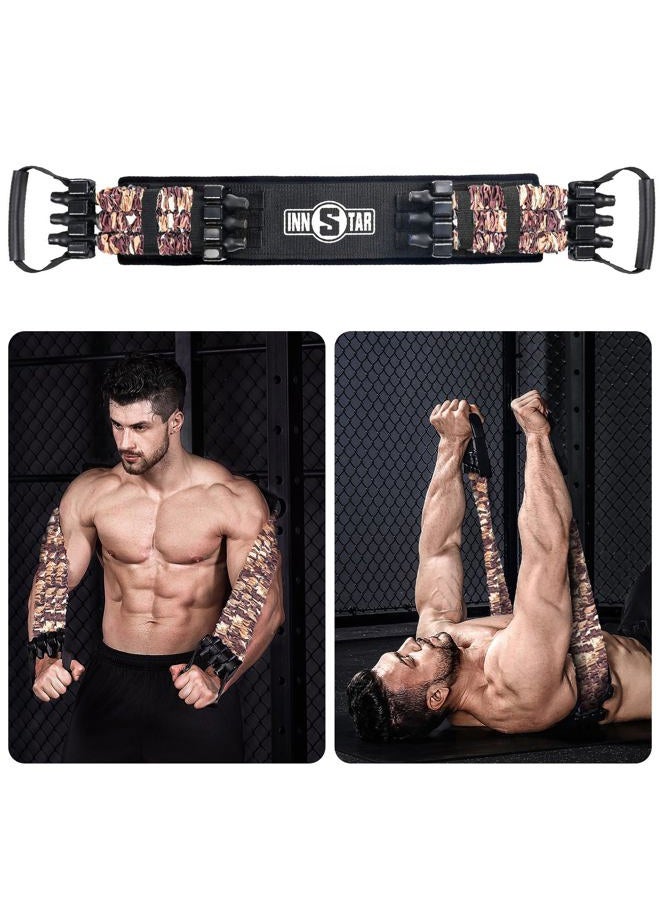 INNSTAR (Camo sand-yellow-200LB) - Adjustable Bench Press,Push Up Resistance Bands, Chest Builder Workout Equipment, Arm Expander Resistance Training for Home Workout,Gym,Fitness,Travel Training - Image 1