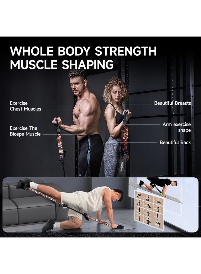 INNSTAR (Camo sand-yellow-200LB) - Adjustable Bench Press,Push Up Resistance Bands, Chest Builder Workout Equipment, Arm Expander Resistance Training for Home Workout,Gym,Fitness,Travel Training - Image 5
