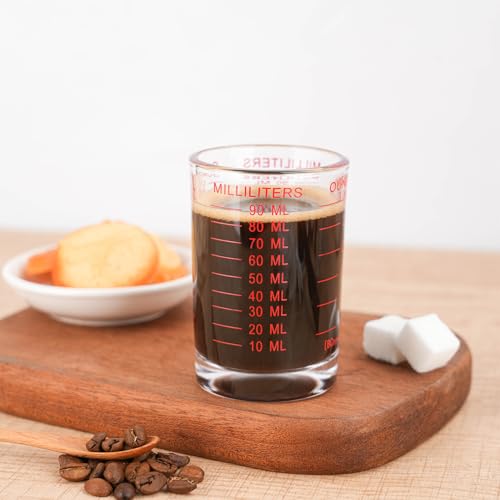 BCnmviku 1 PACK Shot Glass Measuring Cup 3 Ounce/90ML Liquid Heavy High Espresso Glass Cup - Image 5