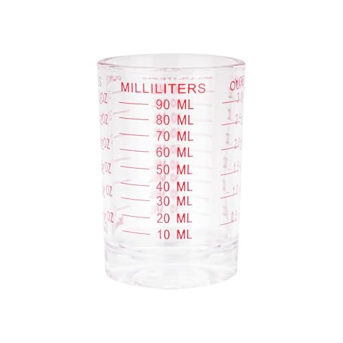 BCnmviku 1 PACK Shot Glass Measuring Cup 3 Ounce/90ML Liquid Heavy High Espresso Glass Cup - Image 1