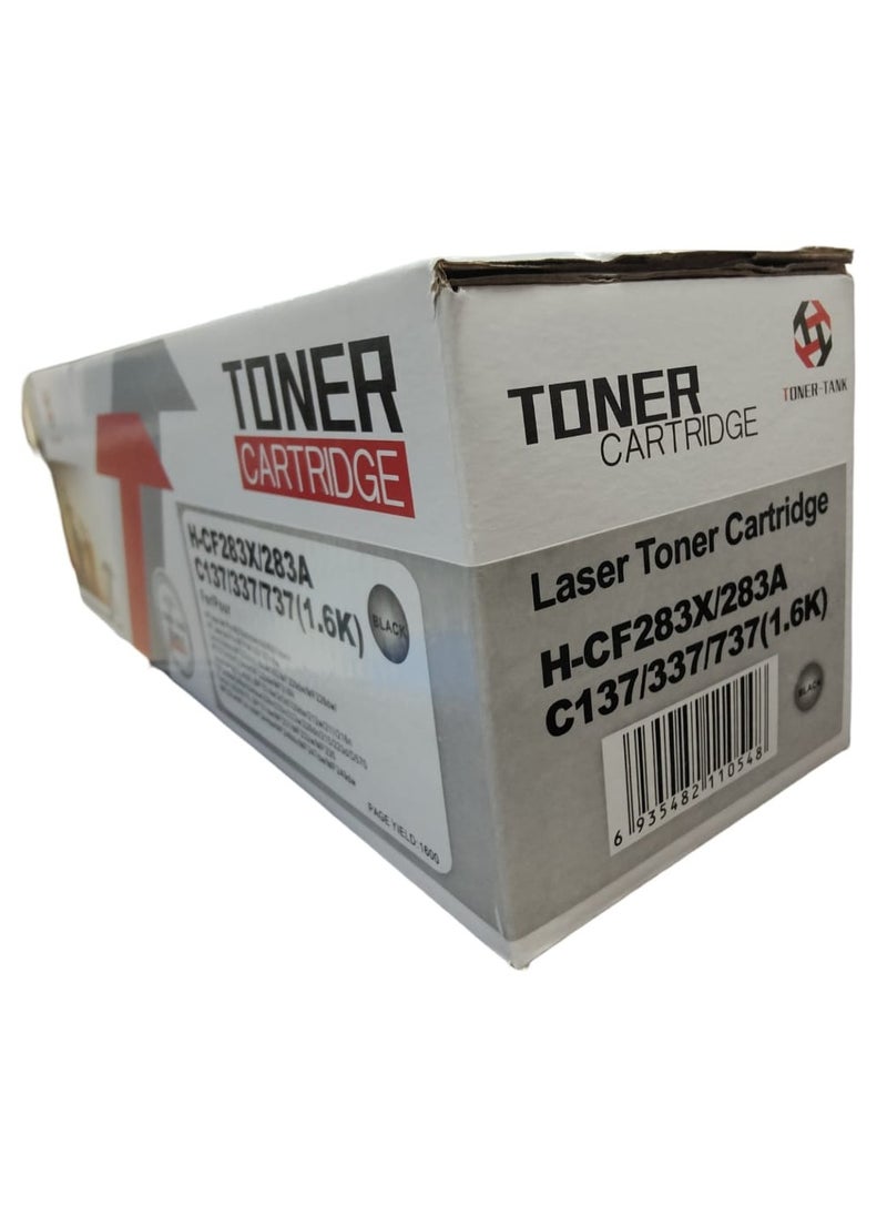 تونر كارتيدج خرطوشة حبر ليزر اسود  283A  / CF 283X  متوافقة لـ HP Laser jet Pro ، MFP  M125 /127fn/fw  - Image 2