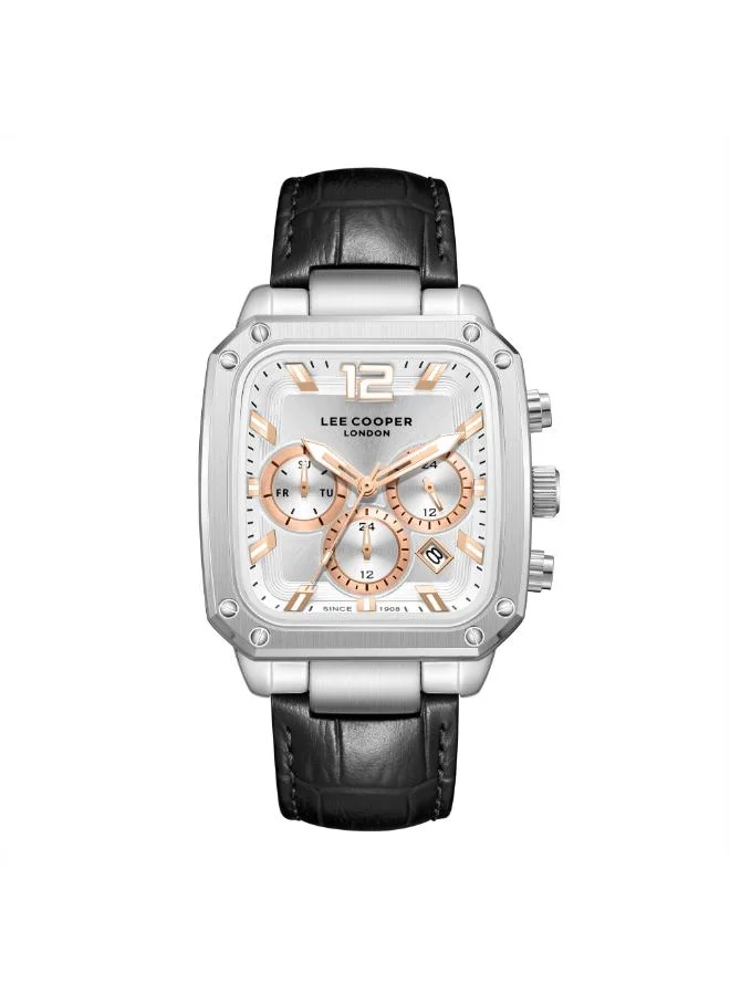 Lee Cooper Men's Leather Multi Function Watch LC08184.331 - 39X49 mm