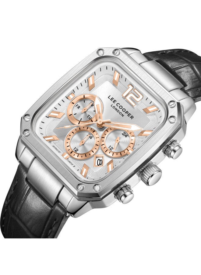 لي كوبر ساعة رجالية جلدية متعددة الوظائف . -  مم - Image 4