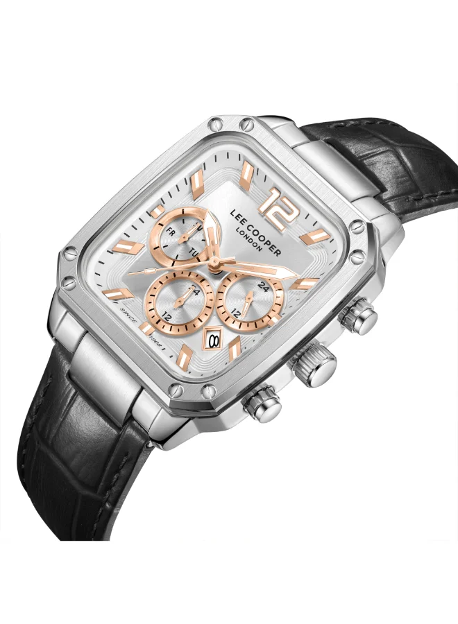 Lee Cooper Men's Leather Multi Function Watch LC08184.331 - 39X49 mm