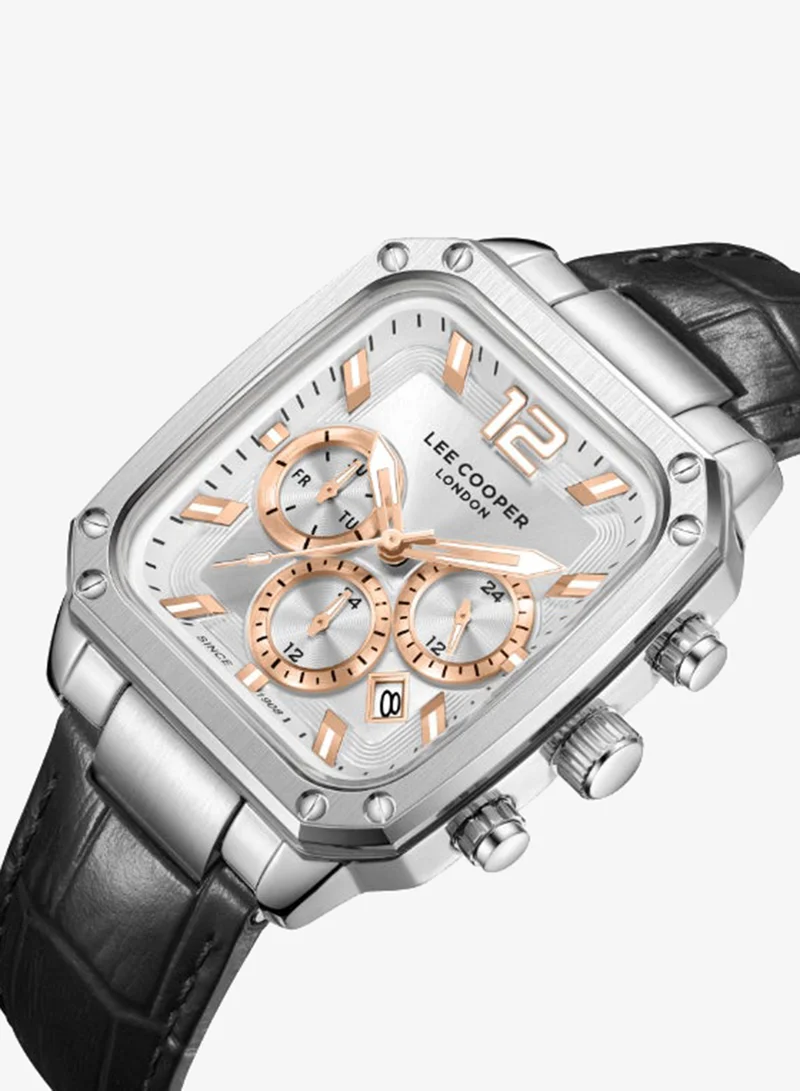 Lee Cooper Men's Leather Multi Function Watch LC08184.331 - 39X49 mm