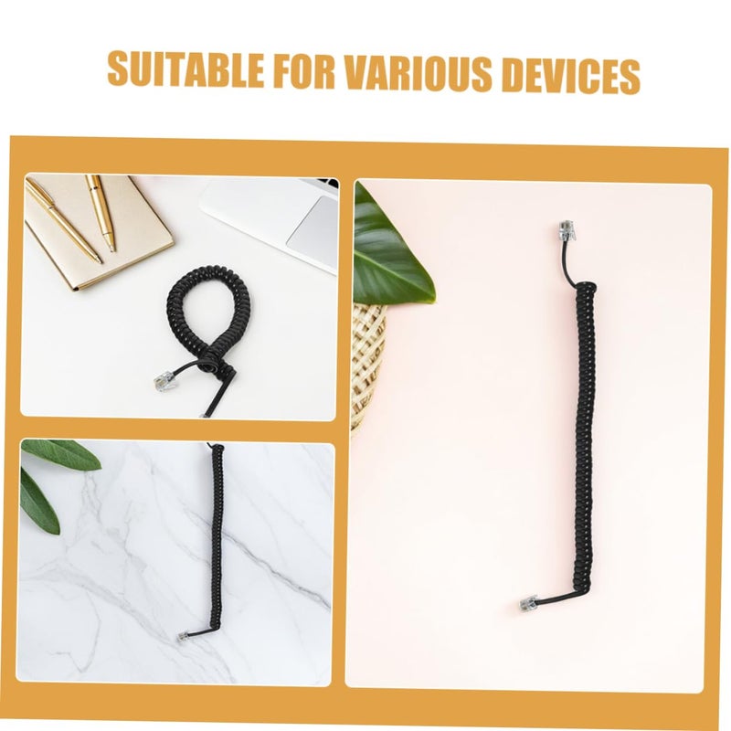 4Pcs Stretchable Coiled Phone Cord For Office And Home Telephones Easy Installation - Image 4