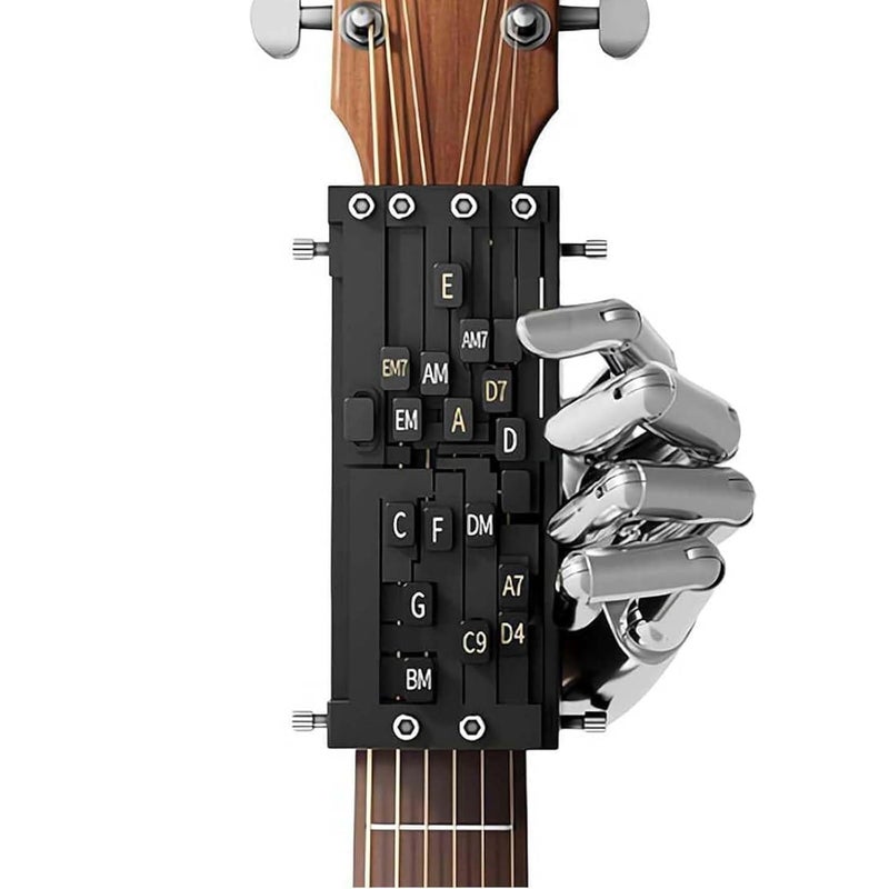 HASTHIP ® Chord Buddy Clip-on Guitar Chord Presser Guitar Helper for Beginners,Able to Work with Capo,Learning Tools Assistant. - Image 1
