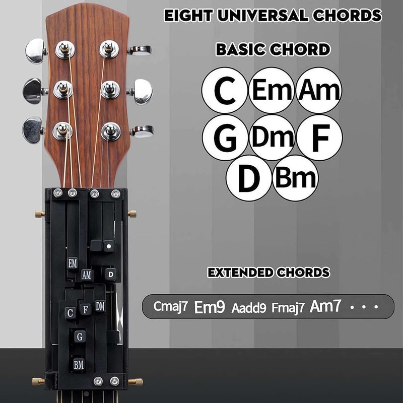 HASTHIP ® Chord Buddy Clip-on Guitar Chord Presser Guitar Helper for Beginners,Able to Work with Capo,Learning Tools Assistant. - Image 4
