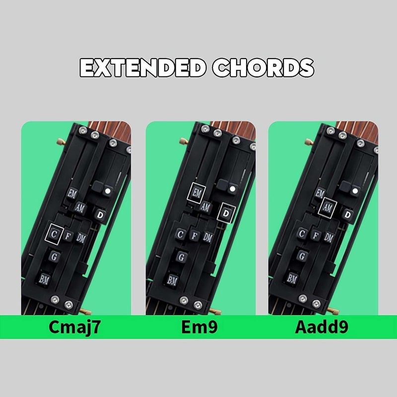 HASTHIP ® Chord Buddy Clip-on Guitar Chord Presser Guitar Helper for Beginners,Able to Work with Capo,Learning Tools Assistant. - Image 2