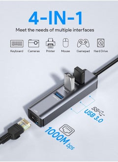 SYOSI USB C to Ethernet Adapter RJ45 to USB C Thunderbolt 3 Type-C Gigabit Ethernet LAN Network Adapter, Compatible for MacBook Pro 2021 2020 2019 2018 2017 MacBook Air Dell XPS and More  - Image 2