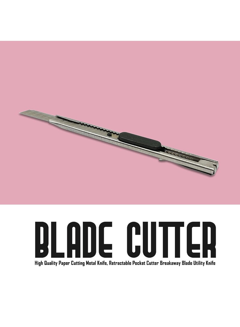 Cutter Knife High Quality Paper Cutting Metal Knife Retractable Pocket Cutter Breakaway Blade Utility Knife  - Image 1