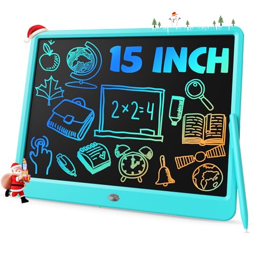TEKFUN LCD Writing Tablet for Kids Teen Girl Boy Gifts Ideas Educational Toys for Boys 8 7 6 5 4 3 Year Old Drawing Board for Kids Adults 15in Blue - Image 1