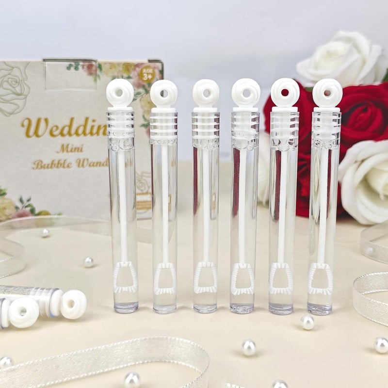Wondrus Bulk Mini Bubble wands for Wedding 100 CountParty Favors Supplies for GuestWedding Reception Send off Activities Games for Kids AdultGift Bag Ideas Stuff for Valentines Day Engagement Anniversary - Image 3