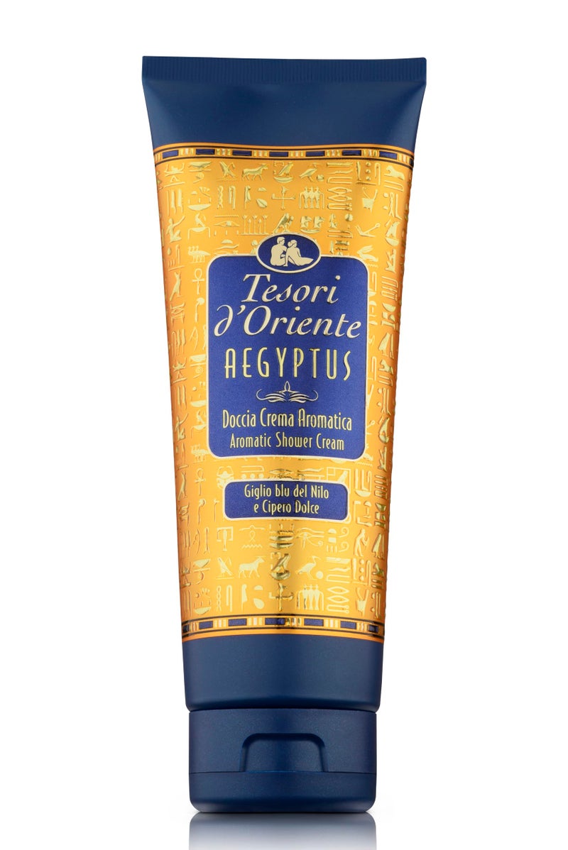 Tesori d'Oriente:"Aegyptus" Blue Lily of the Nile and Papyrus Milk Shower Cream - 250 Ml (8.45us Fl Oz) [ Italian Import ]