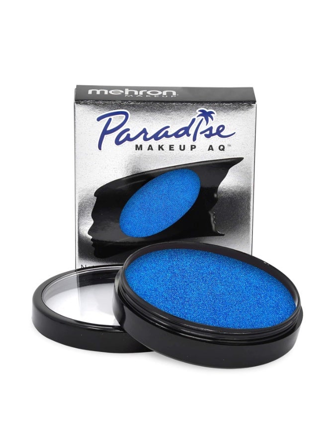 mehron Mehron Makeup Paradise Makeup AQ Pro Size | Face & Body Painting, Special FX, Beauty, Cosplay, and Halloween | Water Activated Face Paint & Body Paint 1.4 oz (40 g) (Metallic Dark Blue) - Image 1