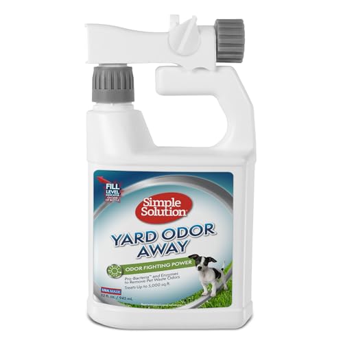 Simple Solution Yard Odor Eliminator Spray, Outdoor Pet Odor Remover, Lawn Deodorizer, Dog Urine Neutralizer, Enzyme Cleaner for Artificial Grass, Kennels, Patios, Decks, and Backyard Surfaces, 32oz - Image 1