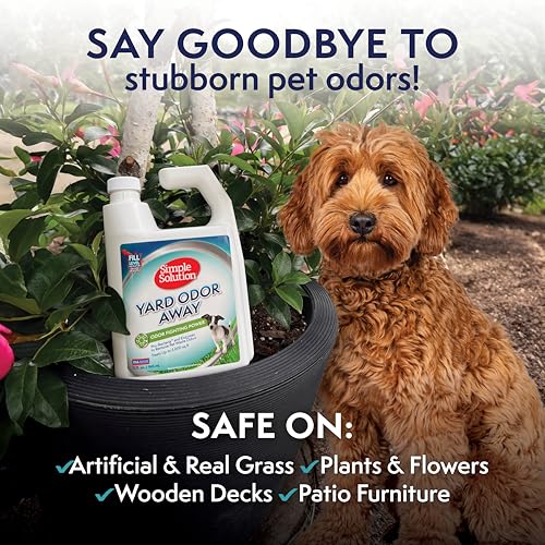 Simple Solution Yard Odor Eliminator Spray, Outdoor Pet Odor Remover, Lawn Deodorizer, Dog Urine Neutralizer, Enzyme Cleaner for Artificial Grass, Kennels, Patios, Decks, and Backyard Surfaces, 32oz - Image 4