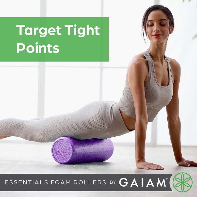 Gaiam Essentials Foam Roller, High Density, 18 Inch, Black - Image 4