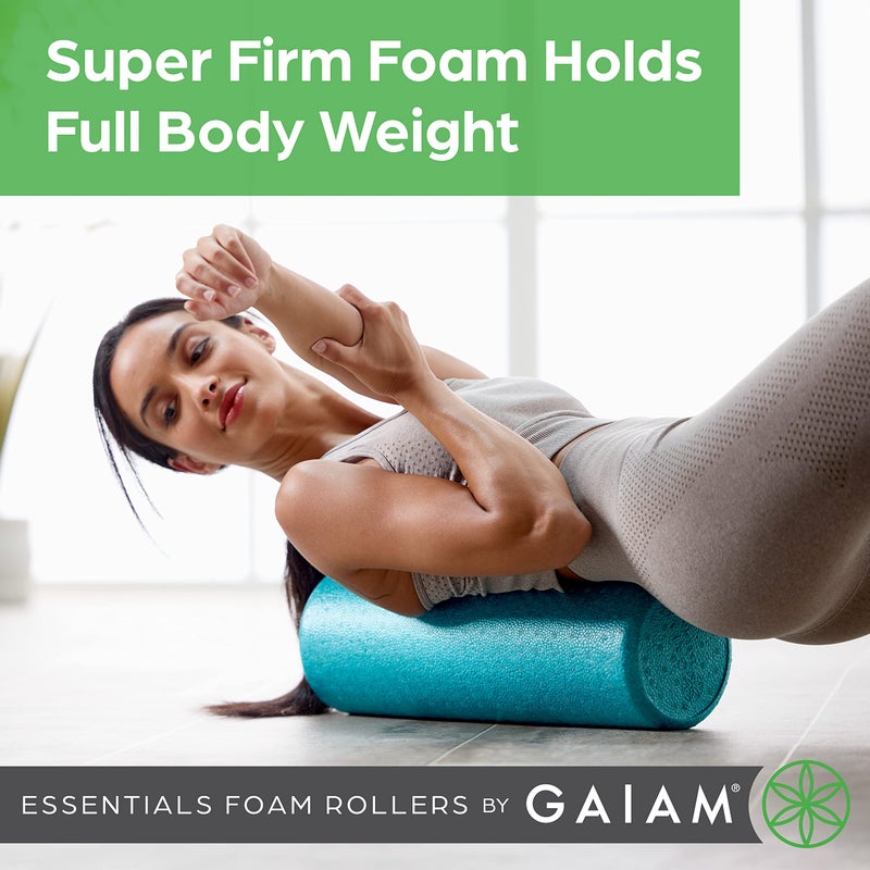 Gaiam Essentials Foam Roller, High Density, 18 Inch, Black - Image 5