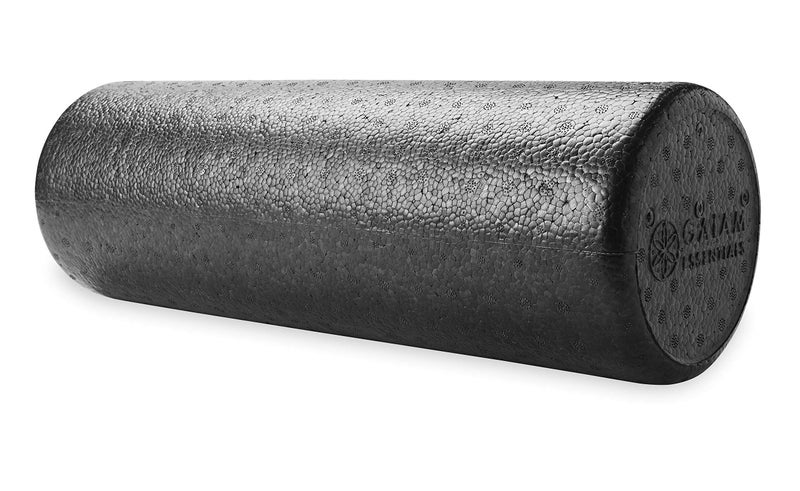 Gaiam Essentials Foam Roller, High Density, 18 Inch, Black - Image 1