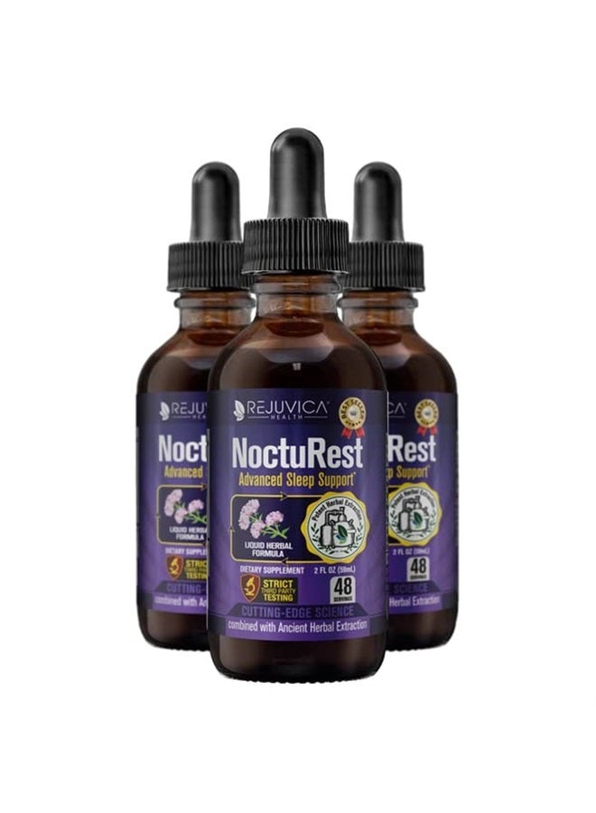 NoctuRest - Advanced Sleep Support Supplement - Liquid Delivery for Better Absorption - Melatonin, Magnesium, Theanine, Valerian, Passionflower, Chamomile & More! - Image 1