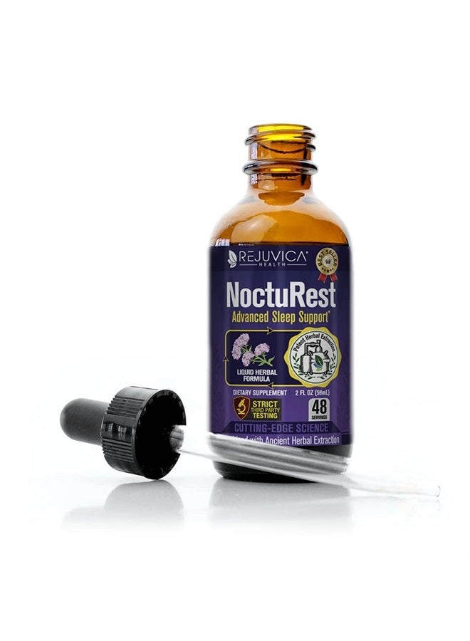 NoctuRest - Advanced Sleep Support Supplement - Liquid Delivery for Better Absorption - Melatonin, Magnesium, Theanine, Valerian, Passionflower, Chamomile & More! - Image 4