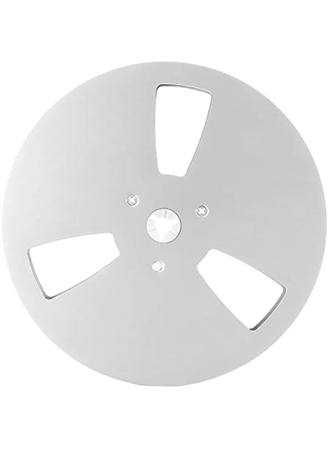 1/4 7 Inch Empty Reel, Modern Classic Sound, Aluminum Alloy 3 Hole Opening Machine Part Tape Takeup Reel for TEAC, Easy Installing Reel with Less Noise (Silver)  - Image 1
